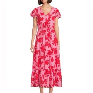 NWT Nanette Lepore Floral Chiffon Maxi Dress Size 14